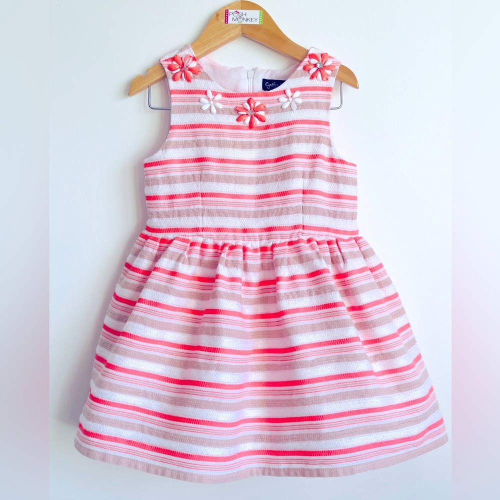 3T Cynthia Rowley Striped Peach Dress